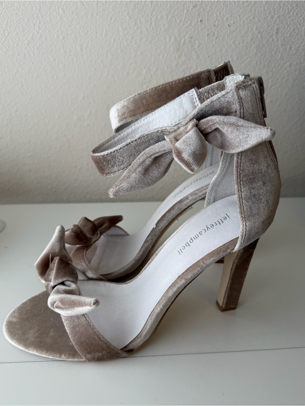 Jeffrey Campbell Velvet Bow Heeled Sandal Size 11